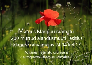 Margus Maripuu raamatu " 200 murtud aiandusmüüti" esitlus 24. aprillil kell 17 Eidapere rahvamajas